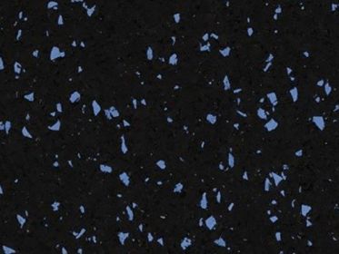Vortex Rubber Rolls Gym Flooring Black w Specks VS 8mm 4x15ft (Color: Blue)