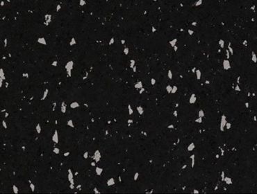 Vortex Rubber Rolls Gym Flooring Black w Specks VS 8mm 4x15ft (Color: Gray)